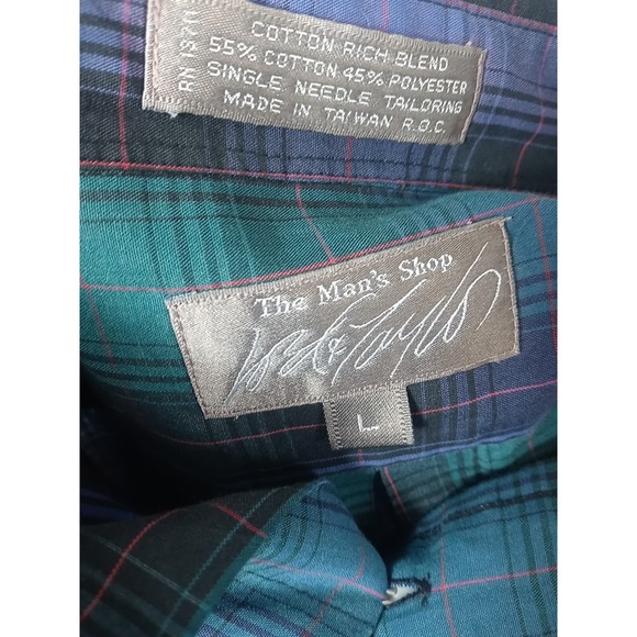 Vintage Lord & Taylor Plaid Shirt Men's Size Large Long Sleeve Button Down Shirt - Picture 7 of 8